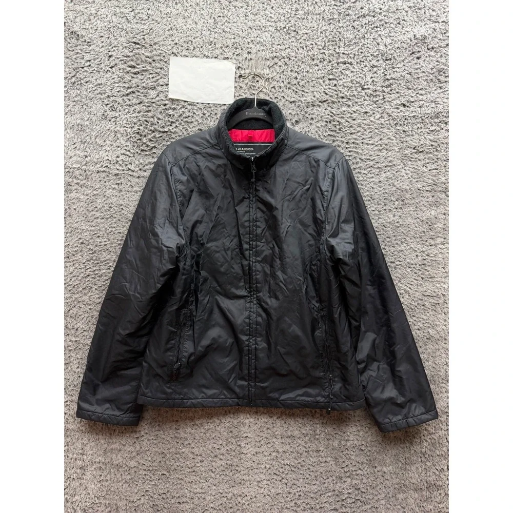 Vintage RL Polo Jeans Co. Fleece Full-Zip Quilted Jacket Black Mens Size M